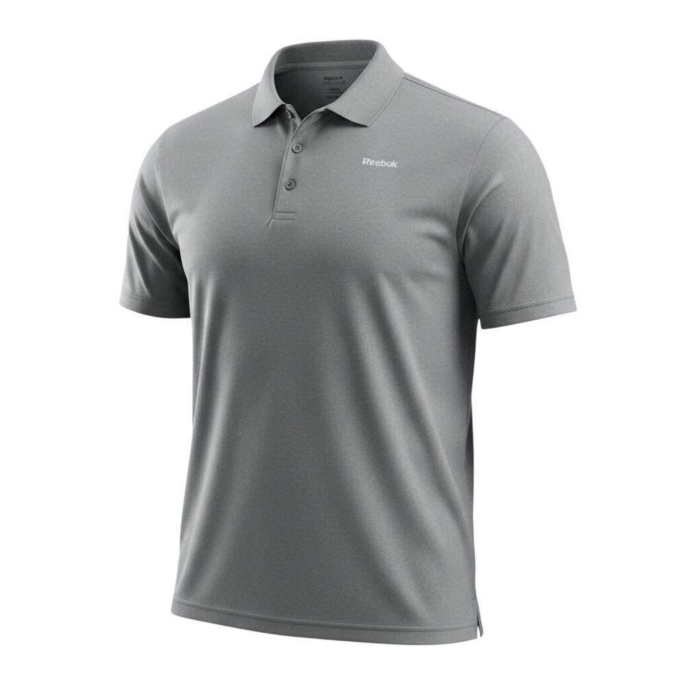 Reebok Mens Performance Polo Shirt Gray Athletic Golf Casual XL